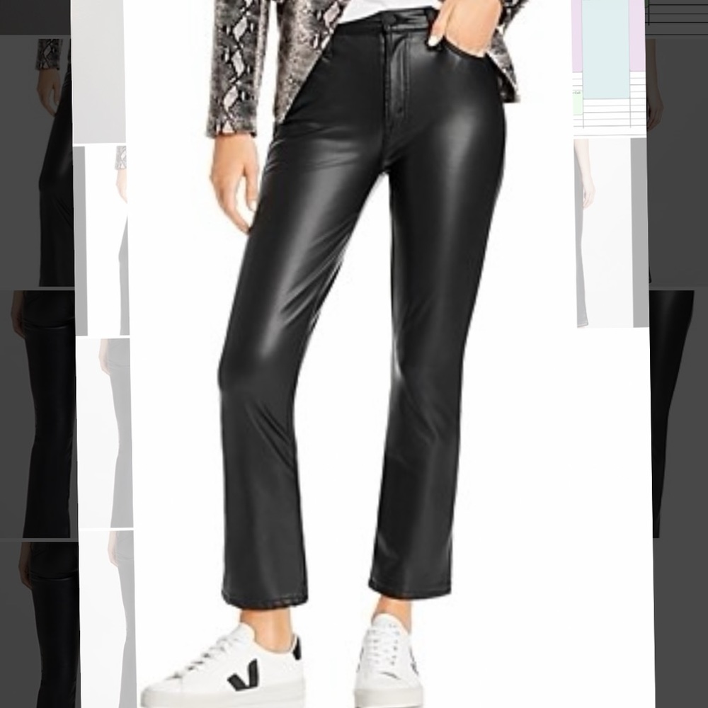 MOTHER Insider Ankle Faux Leather Pants